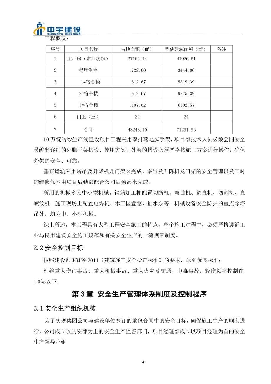 10万锭纺纱生产线建设项目安全施工组织设计_第5页