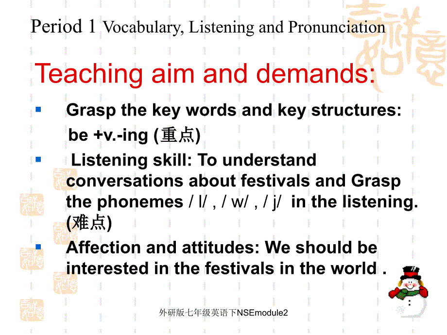 外研版七年级英语下NSEmodule2课件_第3页