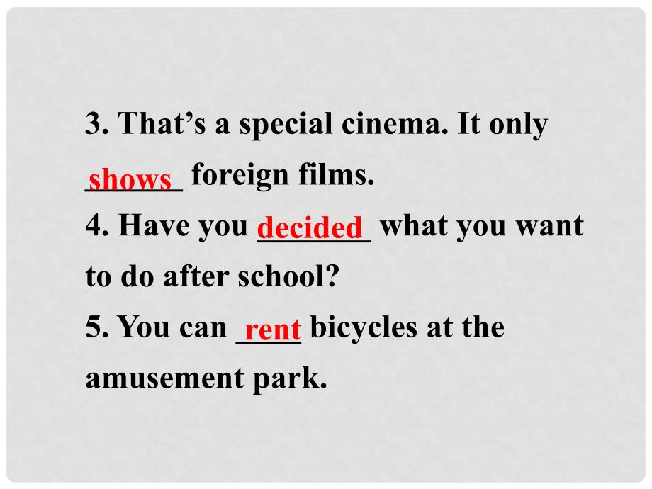 山东省临淄外国语实验学校八年级英语下册 Unit 1 Have you ever been to an amusement park Self check课件 鲁教版_第3页