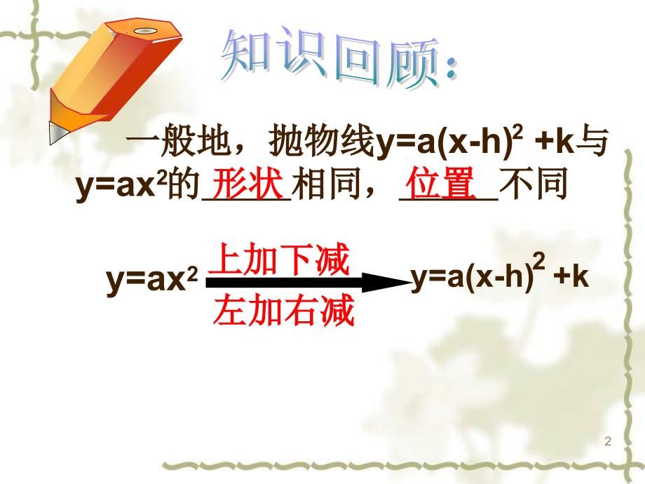 二次函数y=ax2+bx+c的图像与性质ppt课件_第2页