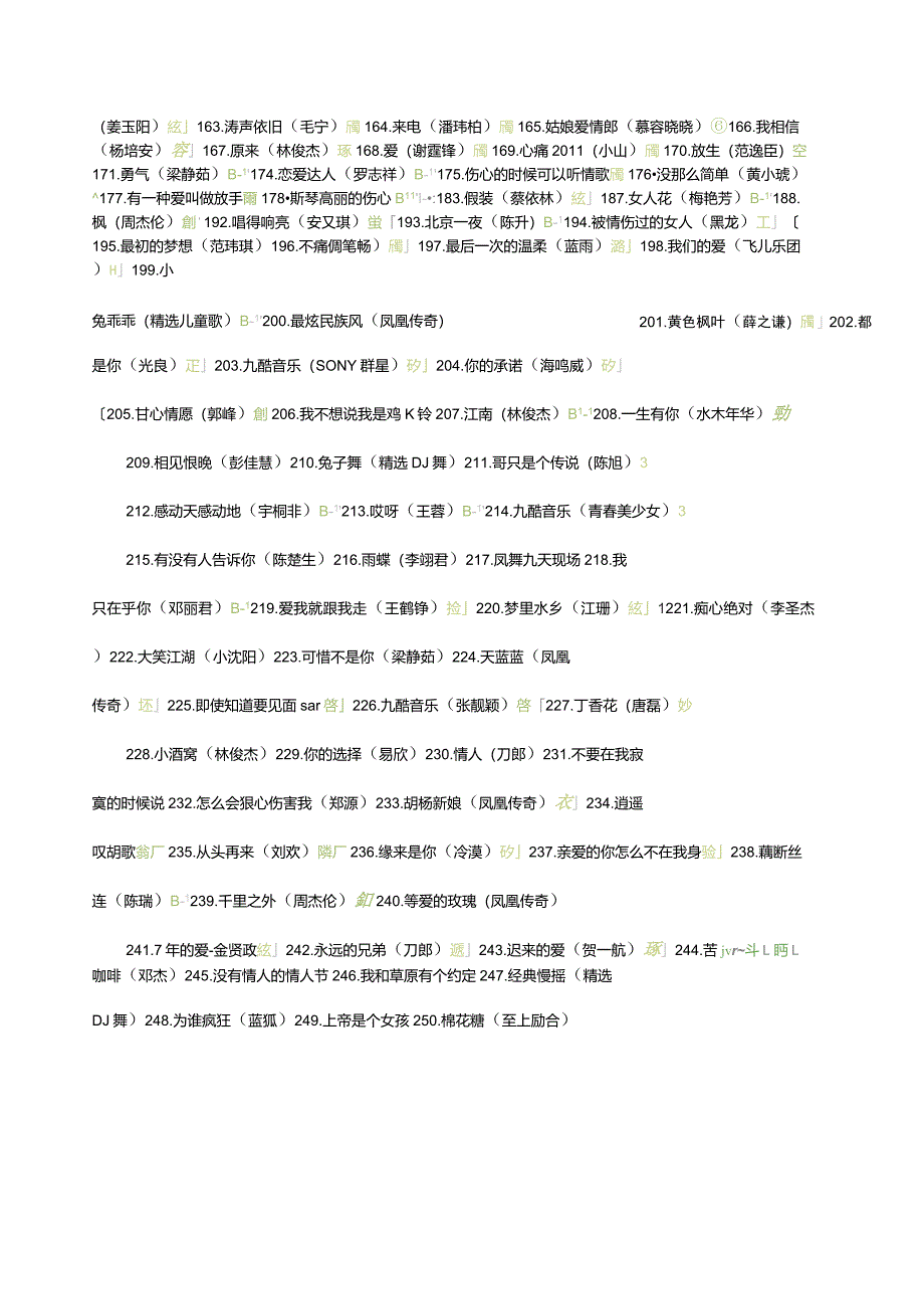 最受欢迎的歌曲名大全K歌的可以下载然后去KTV唱歌用哦_第3页