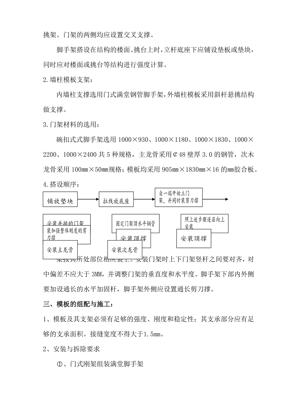 满堂脚手架模板施工方案_第2页