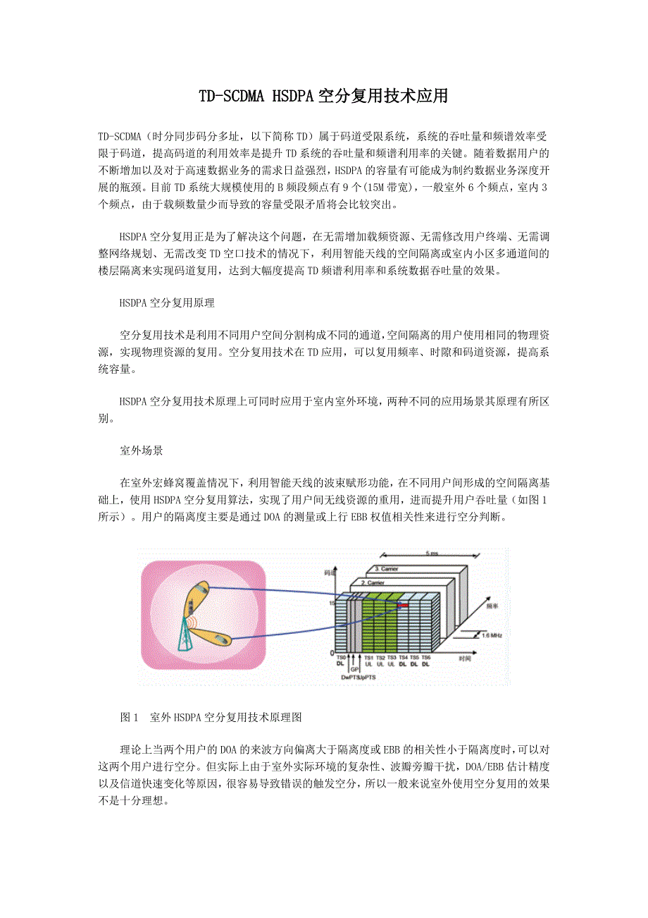 TDSCDMA HSDPA空分复用技术应用_第1页
