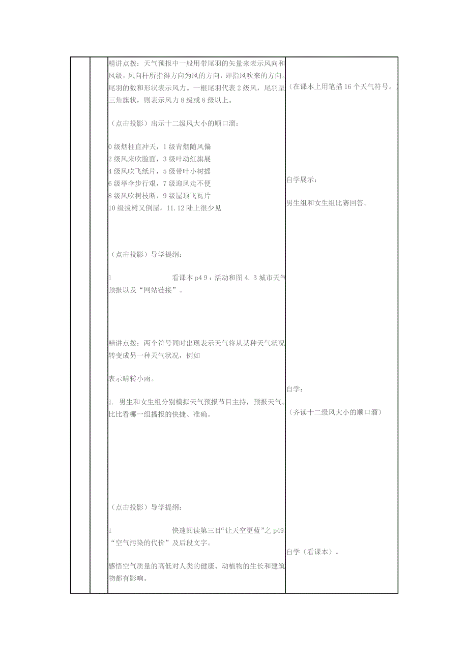 七年级地理《天气与生活》教学案(商务版)_第4页