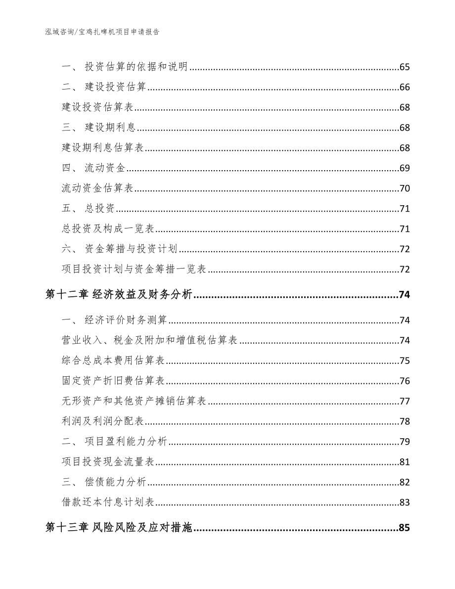 宝鸡扎啤机项目申请报告_第5页