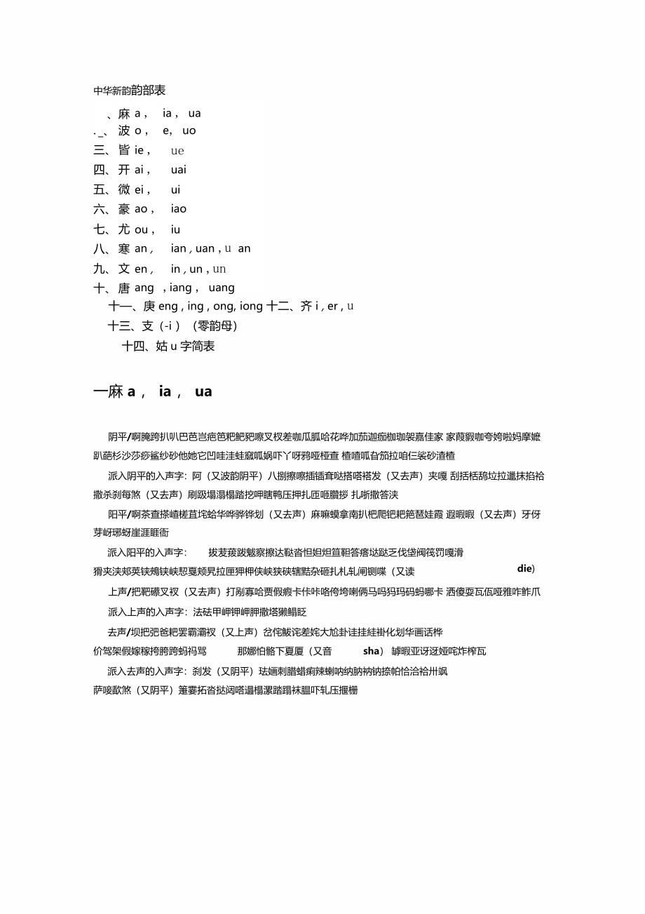 中华新韵韵部表_第1页