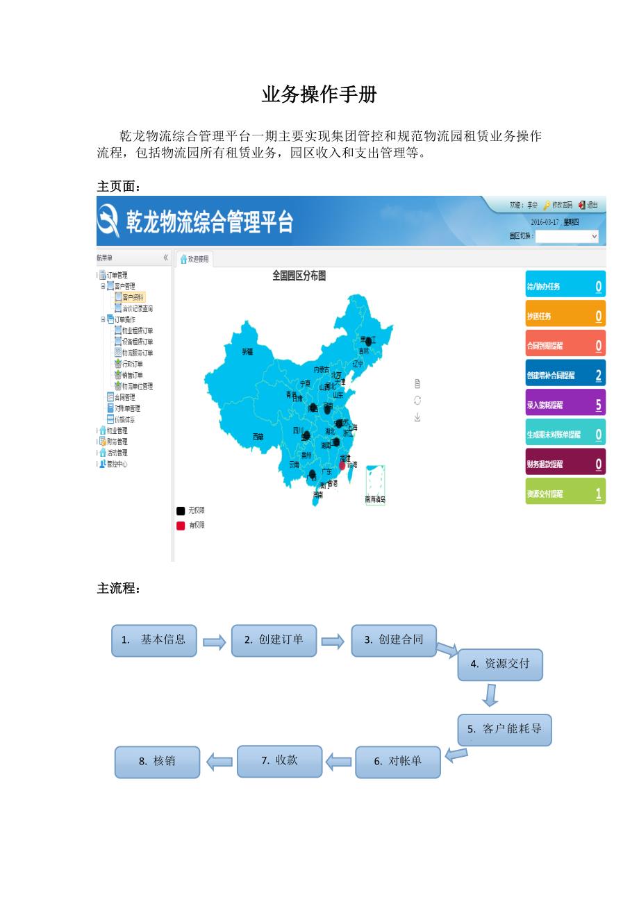 乾龙物流综合管理平台-主流程操作_第1页