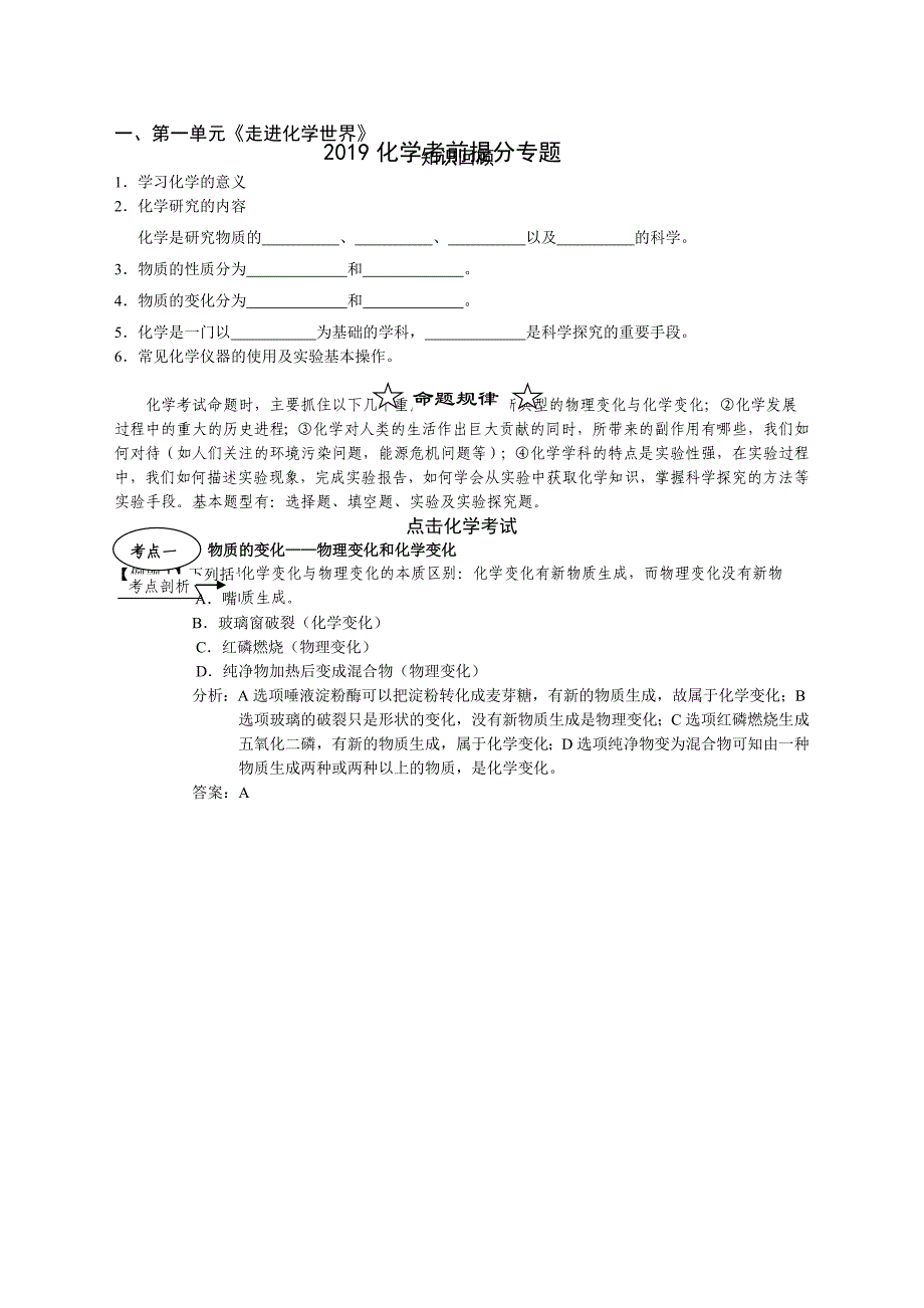 化学考前提分专题_第1页