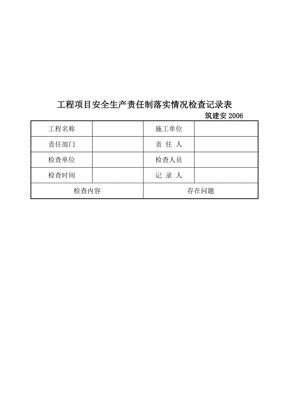 工程项目安全生产责任制落实情况检查记录表.doc_第2页