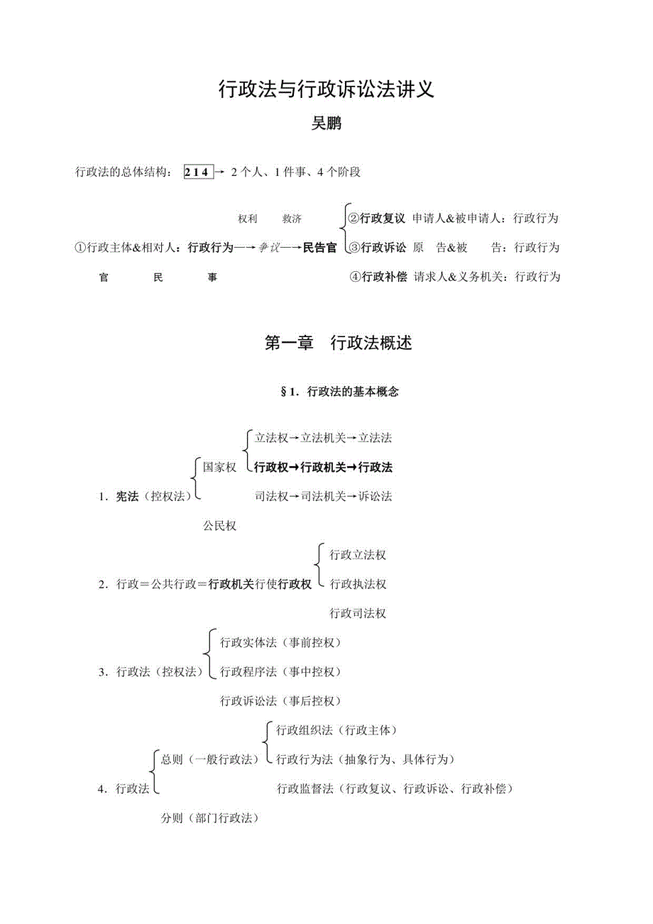 2023年行政法与行政诉讼法讲义_第1页