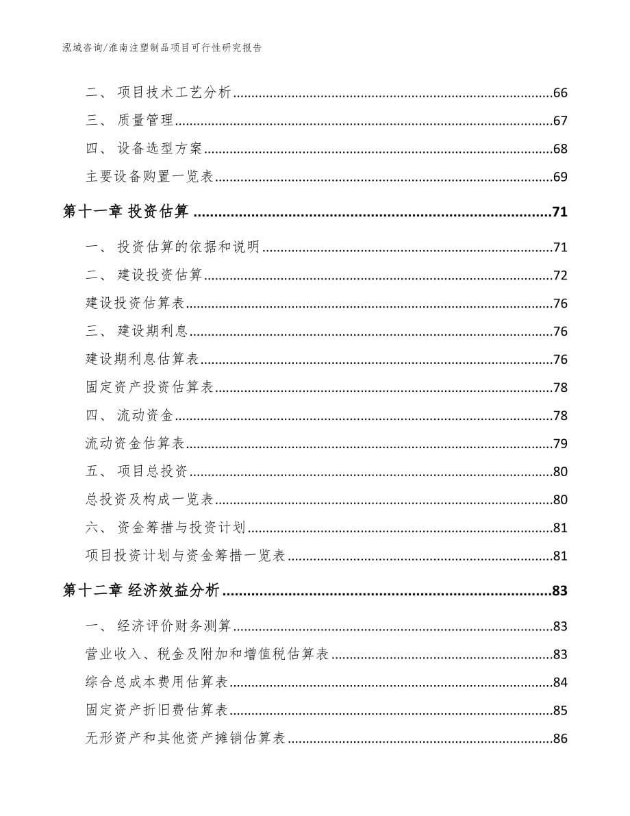 淮南注塑制品项目可行性研究报告【模板参考】_第5页