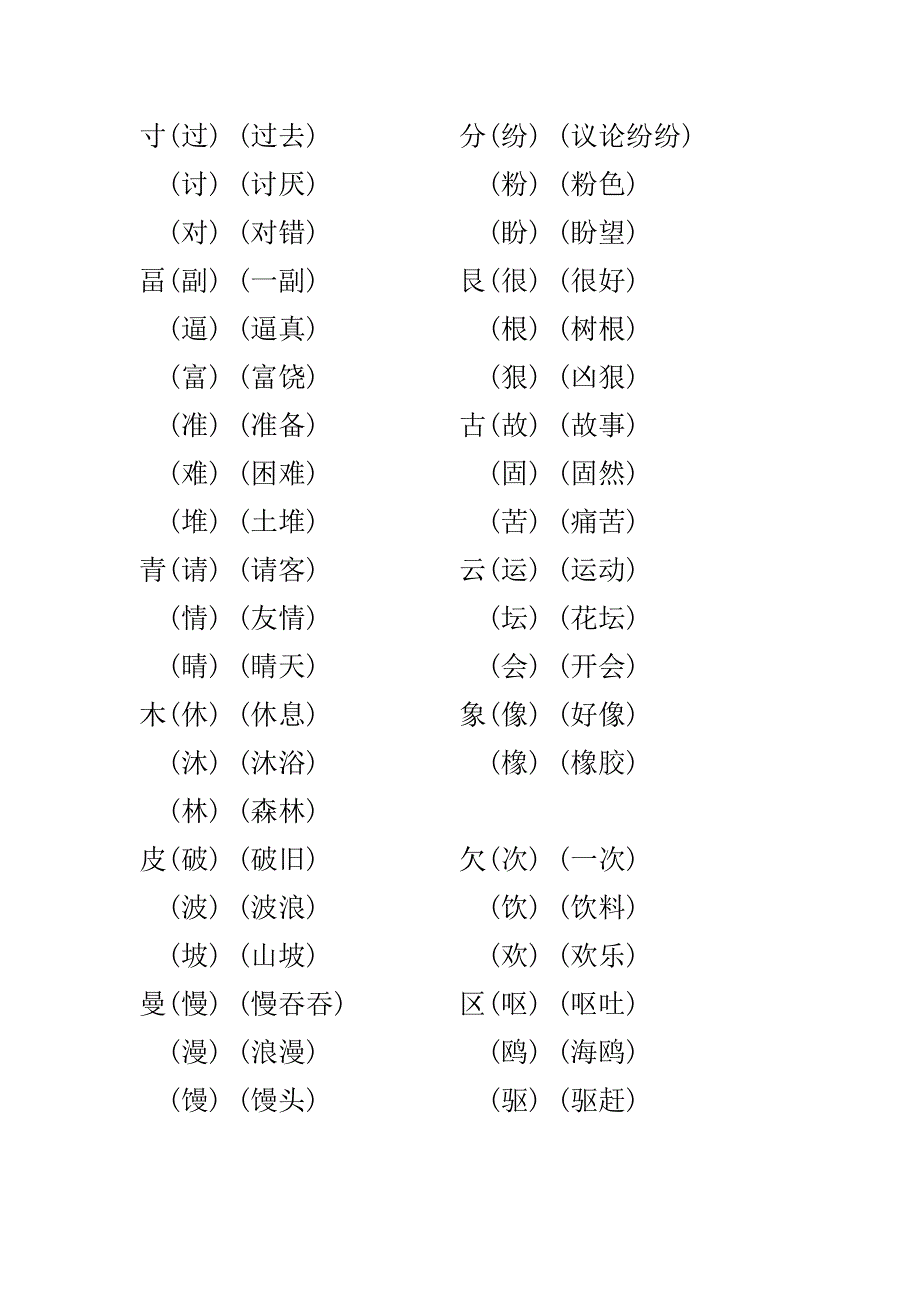 二年级上加边旁组词_第2页