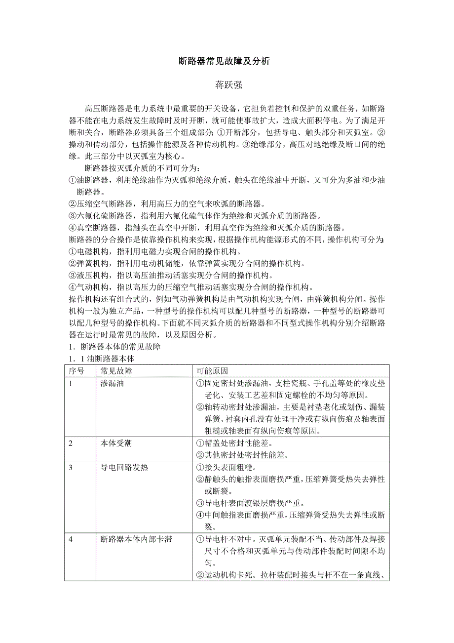 断路器常见故障及分析.doc_第1页