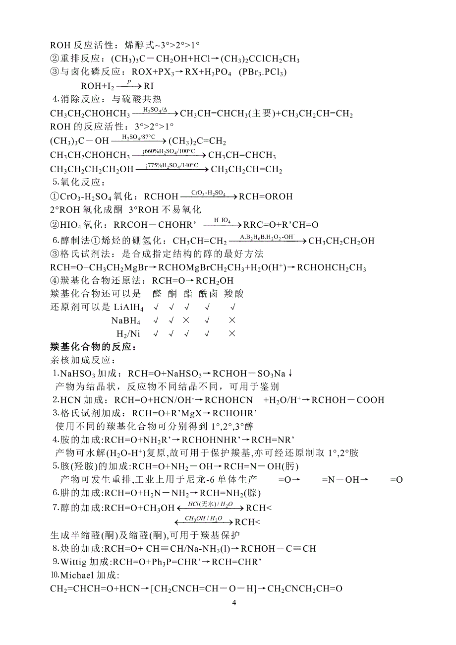 (完整word版)大学有机方程式总结-有机反应总结.doc_第4页