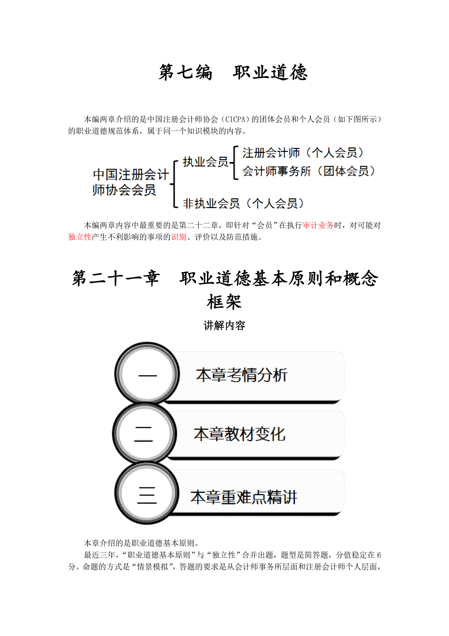 专题14职业道德基本原则和概念框架_第1页