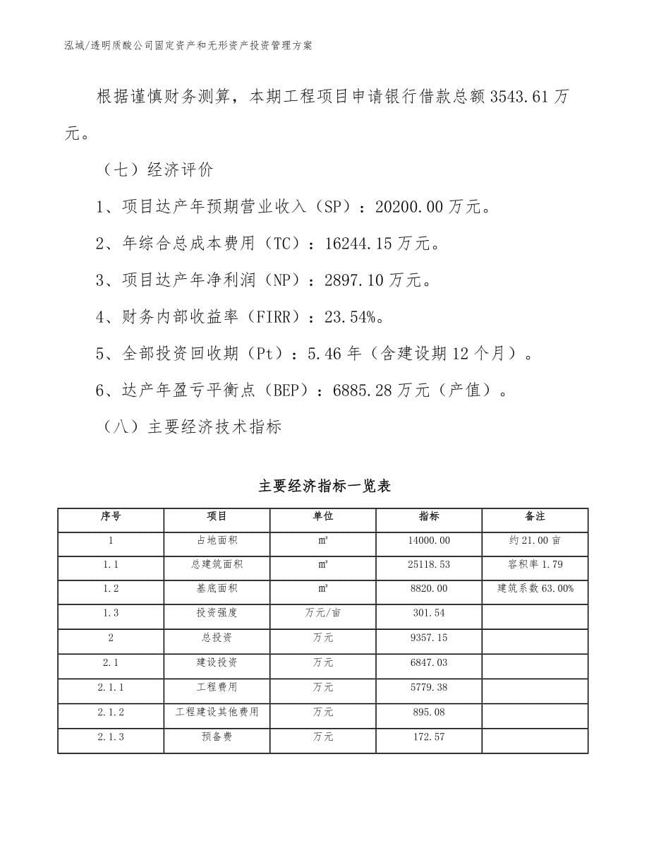 透明质酸公司固定资产和无形资产投资管理方案（参考）_第5页