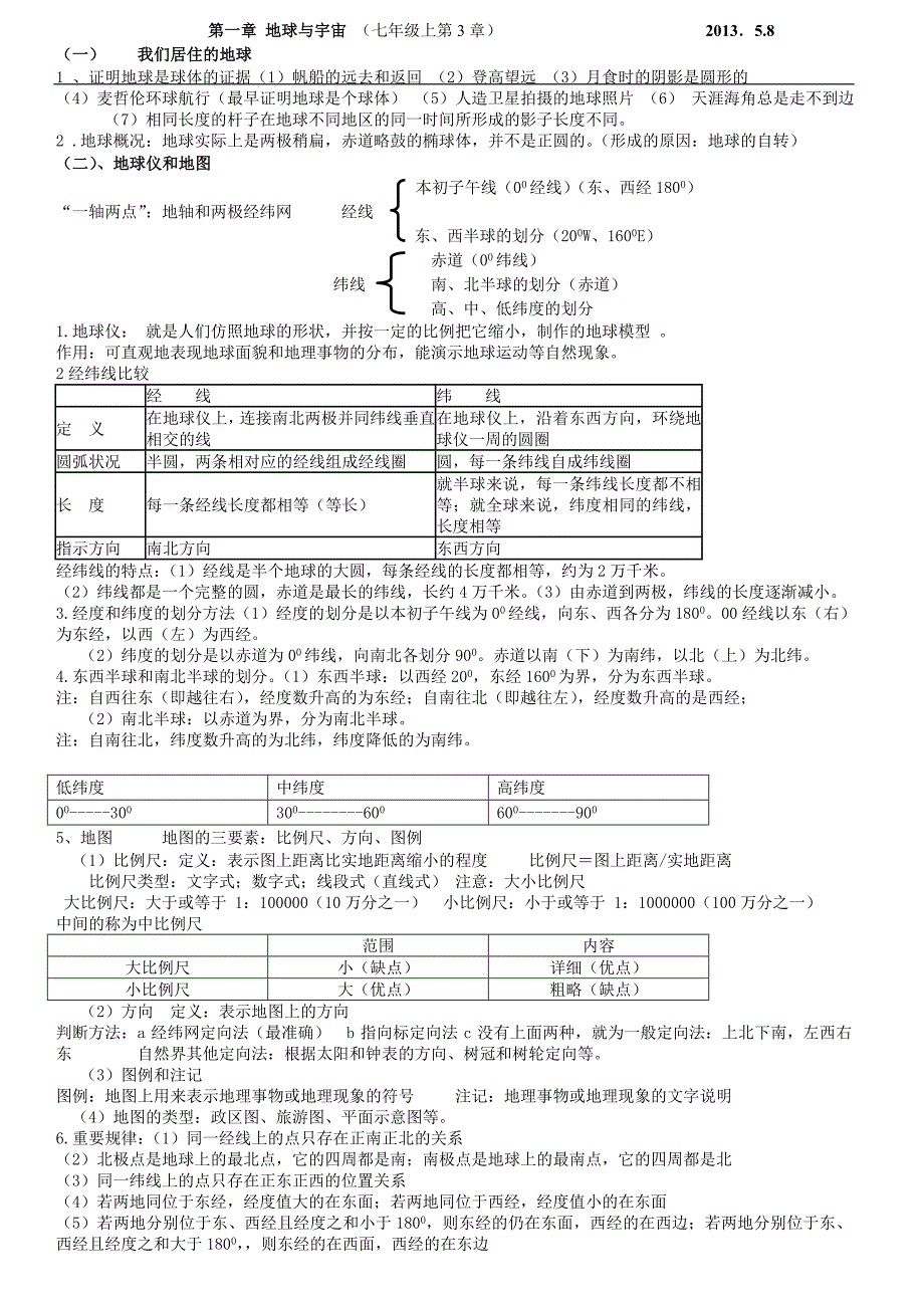 深圳中考科学地理部分知识点(精心整理).doc_第1页