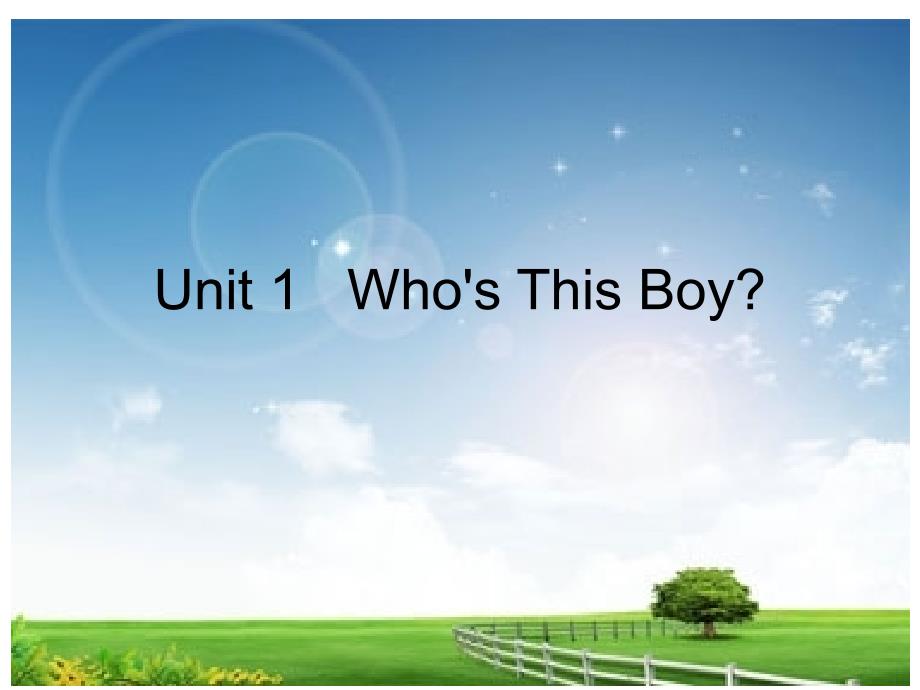 重大版英语三年级下册Unit 1Who’s this boyppt课件1_第1页