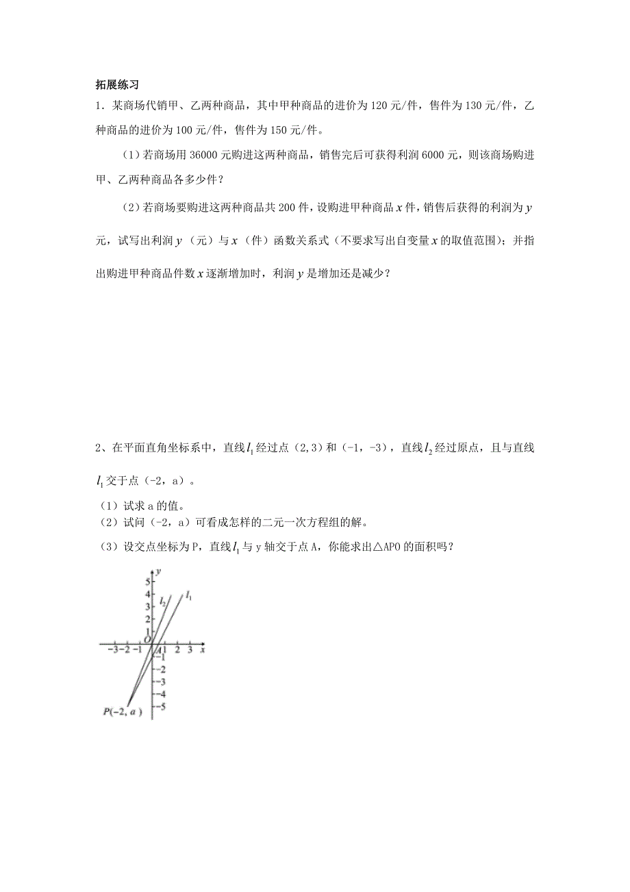 二元一次方程组复习2_第2页