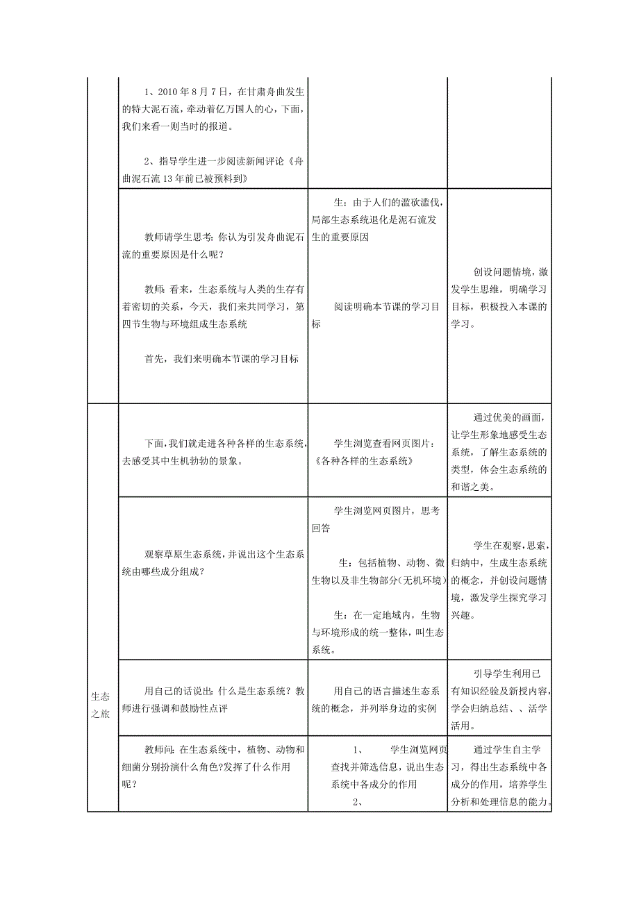 《生物与环境组成生态系统》教学设计.doc_第3页