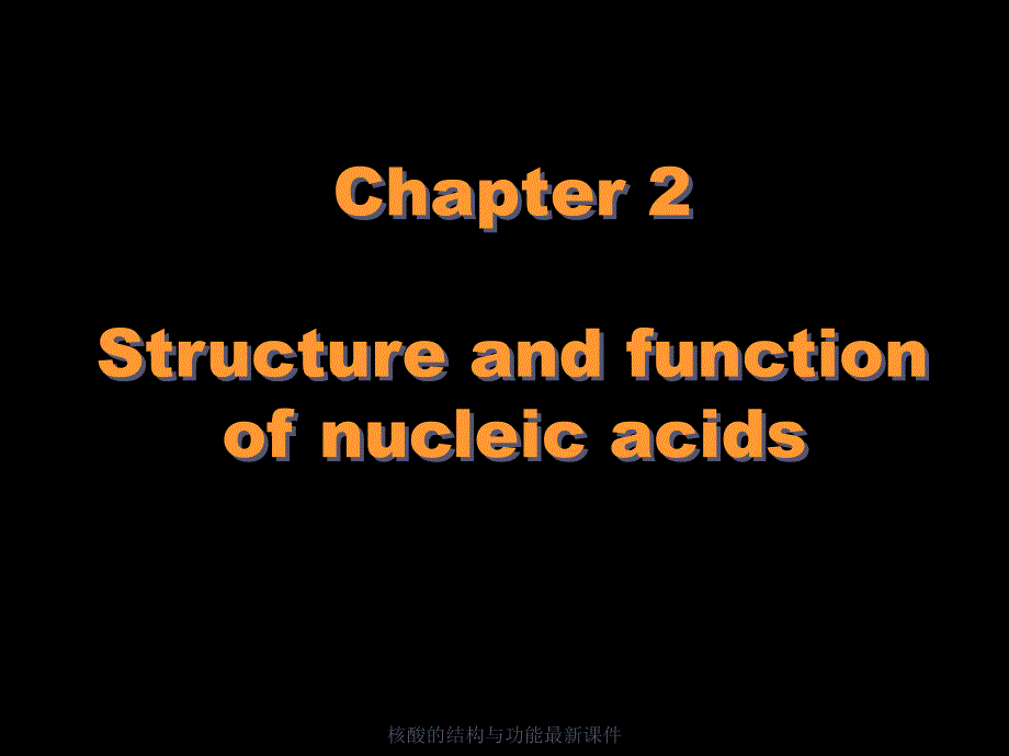 核酸的结构与功能最新课件_第1页