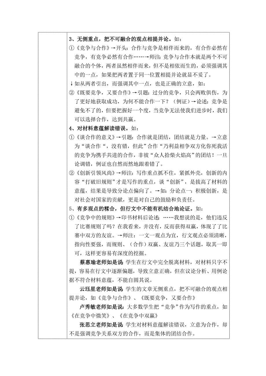 高三年级语文备课组研修活动记录_第5页