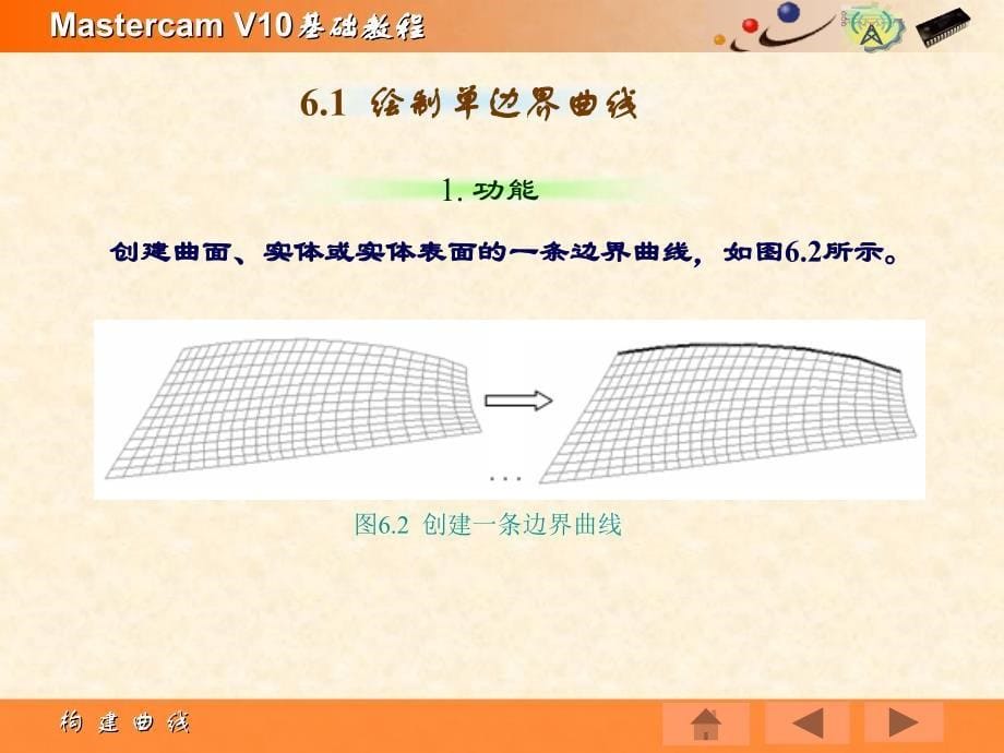 Mastercam V10基础教程PPT教学课件第六章 构建曲线_第5页