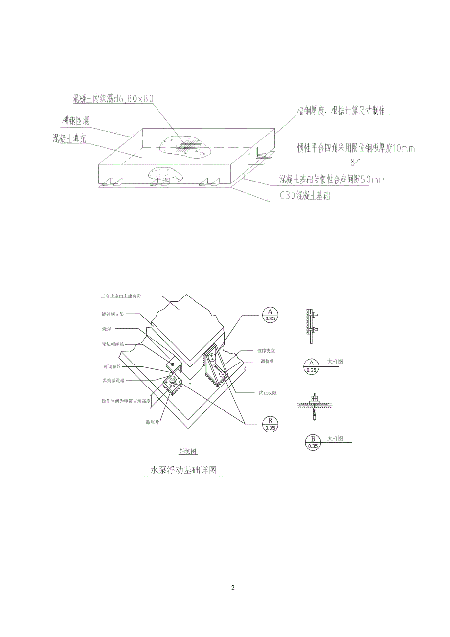 空调水泵惯性台座施工方案.doc_第2页