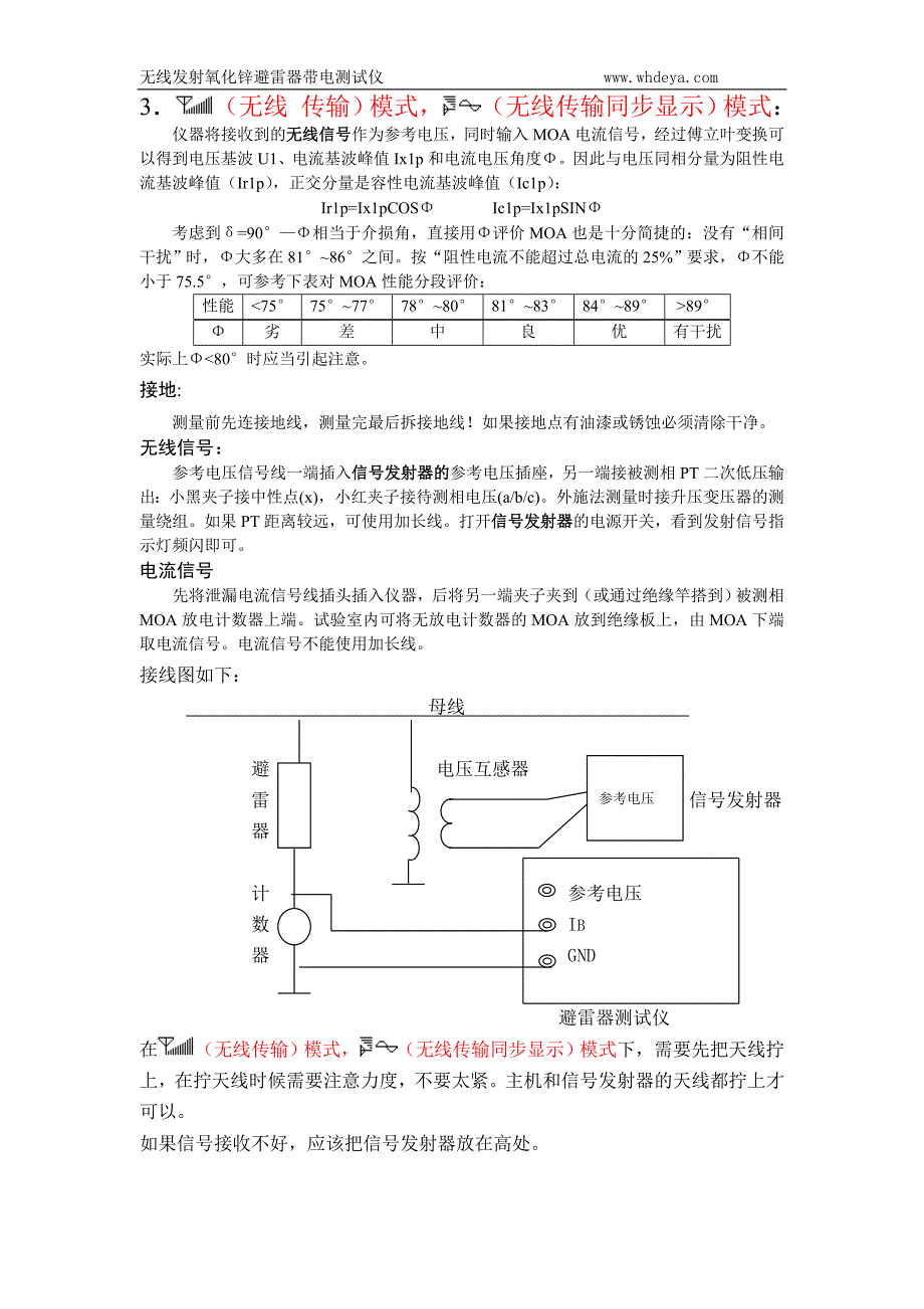 无线发射氧化锌避雷器测试仪说明书.doc_第4页