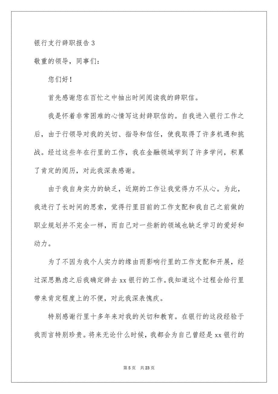 2023年银行支行辞职报告范文.docx_第5页