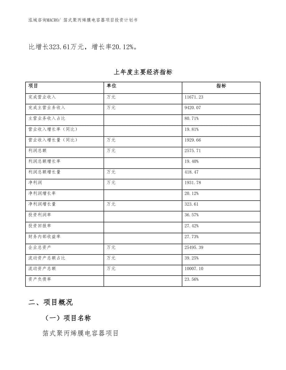 箔式聚丙烯膜电容器项目投资计划书_第5页