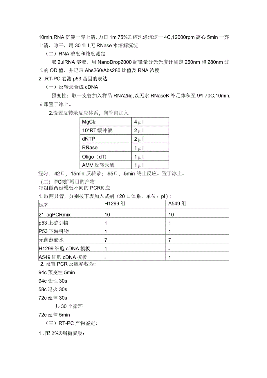 细胞RNA的提取及鉴定、RT-PCR检测p53基因的表达_第2页