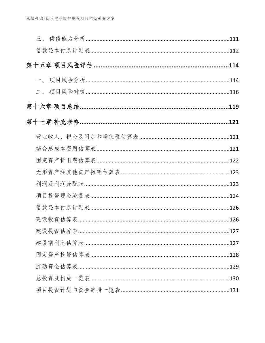 商丘电子级硅烷气项目招商引资方案【模板范文】_第5页