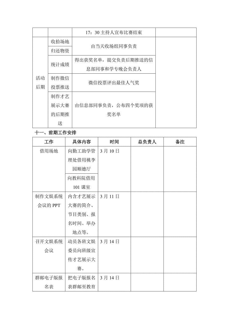 才艺展示大赛活动方案重点讲义资料_第5页