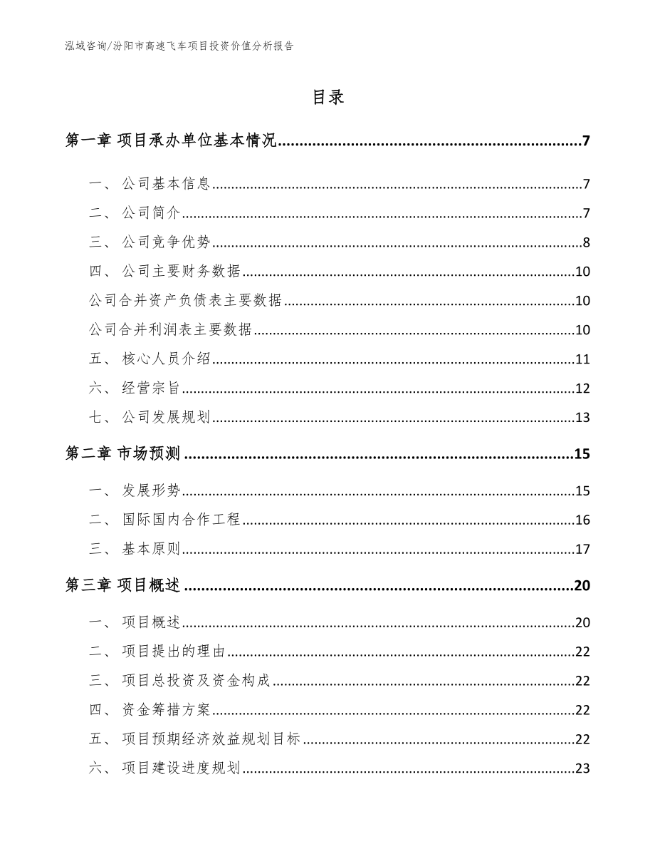 汾阳市高速飞车项目投资价值分析报告【范文模板】_第1页