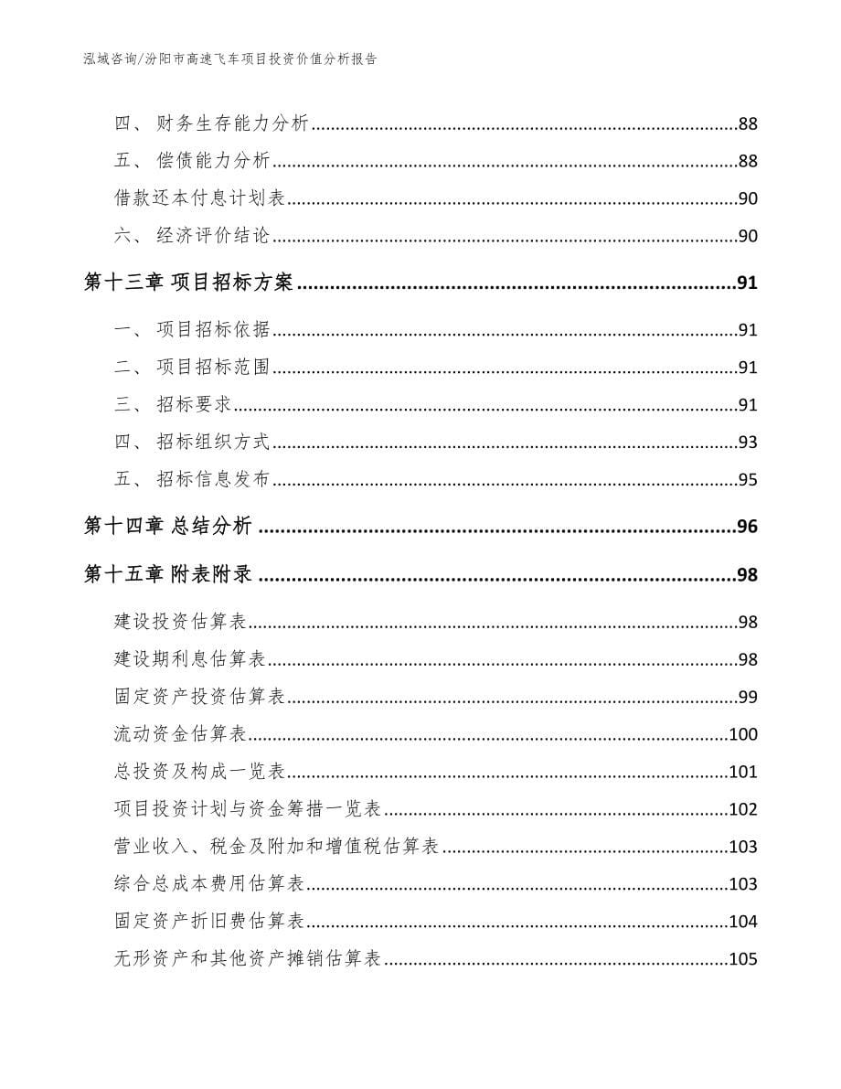 汾阳市高速飞车项目投资价值分析报告【范文模板】_第5页