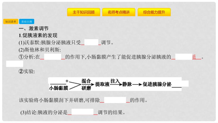 高考生物一轮复习 第十单元 动物和人体生命活动的调节 第3讲 激素调节及其与神经调节的关系课件_第2页