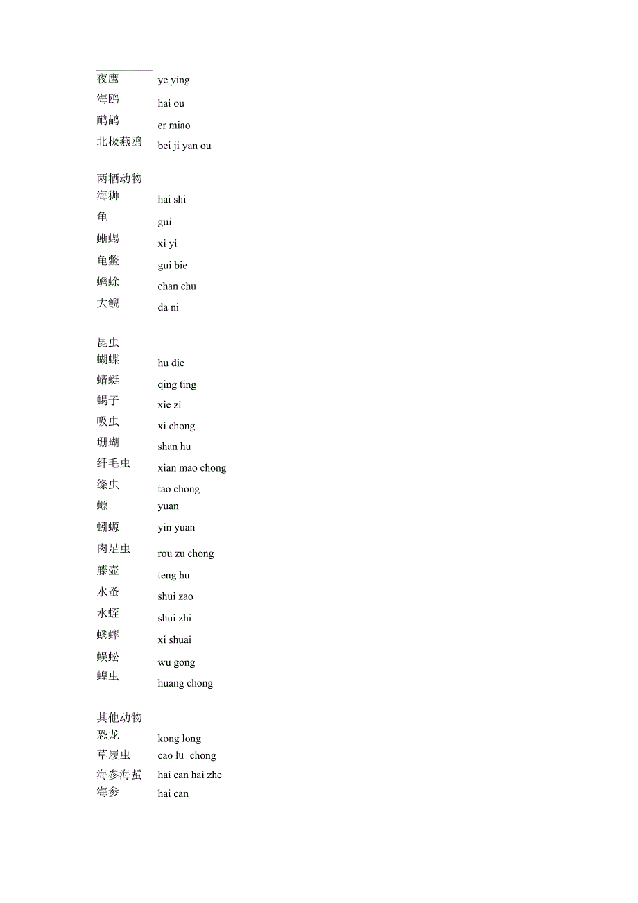 常见动植物拼音_第4页