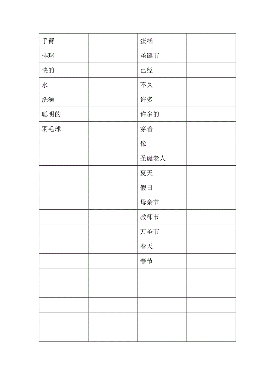 四年级下册英语最新版单词表广州_第4页