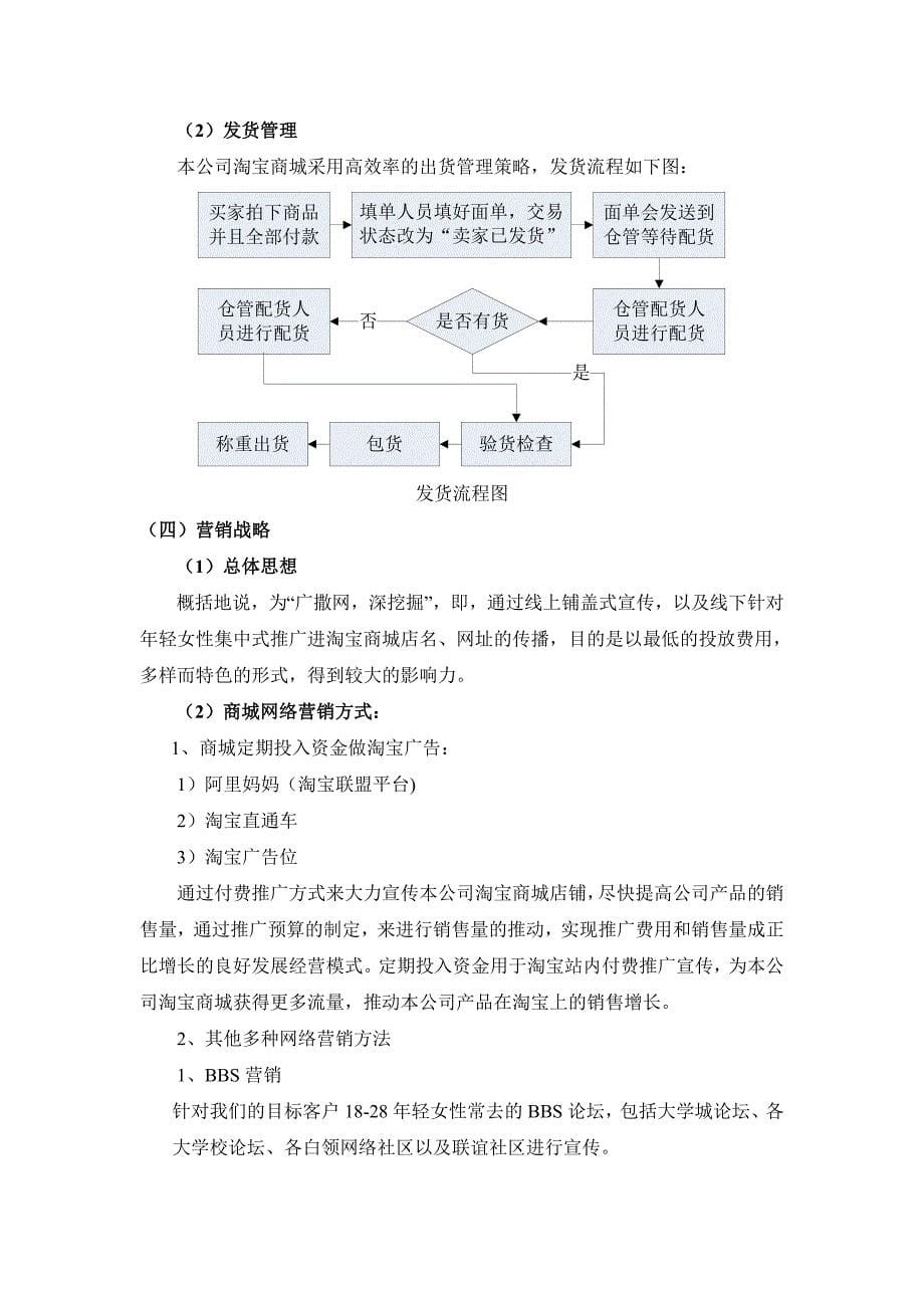 欧莎服装品牌淘宝商城专卖店项目计划书_第5页