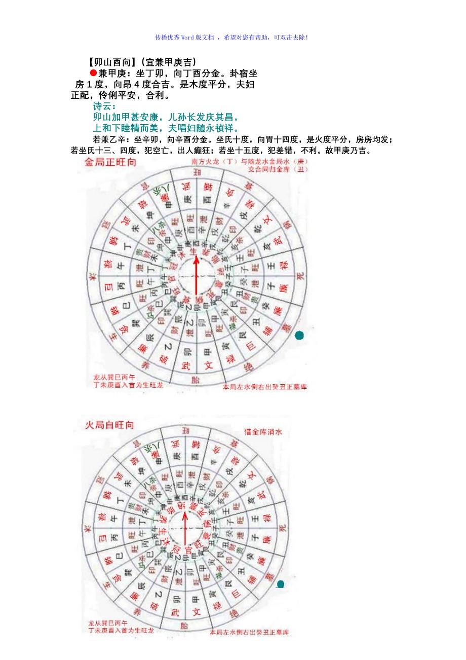 二十四山立向分金消山纳水之卯山酉向Word版_第1页