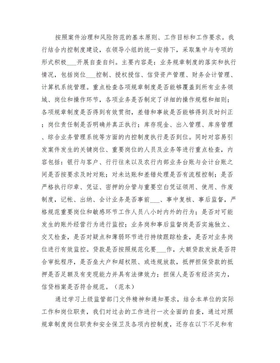 2022年农行支行案件专项治理工作总结_第2页