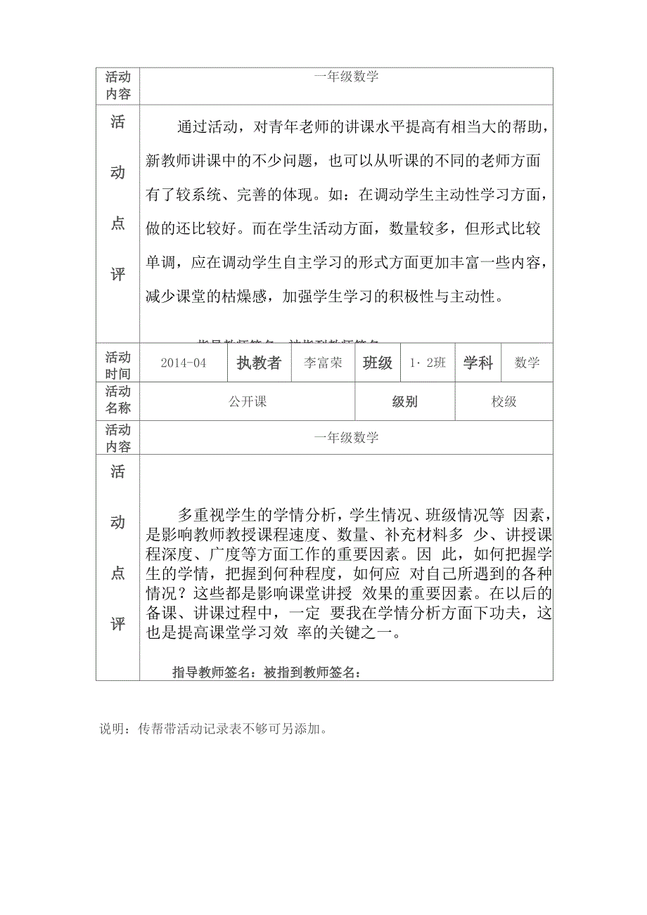 传帮带活动记录册_第4页