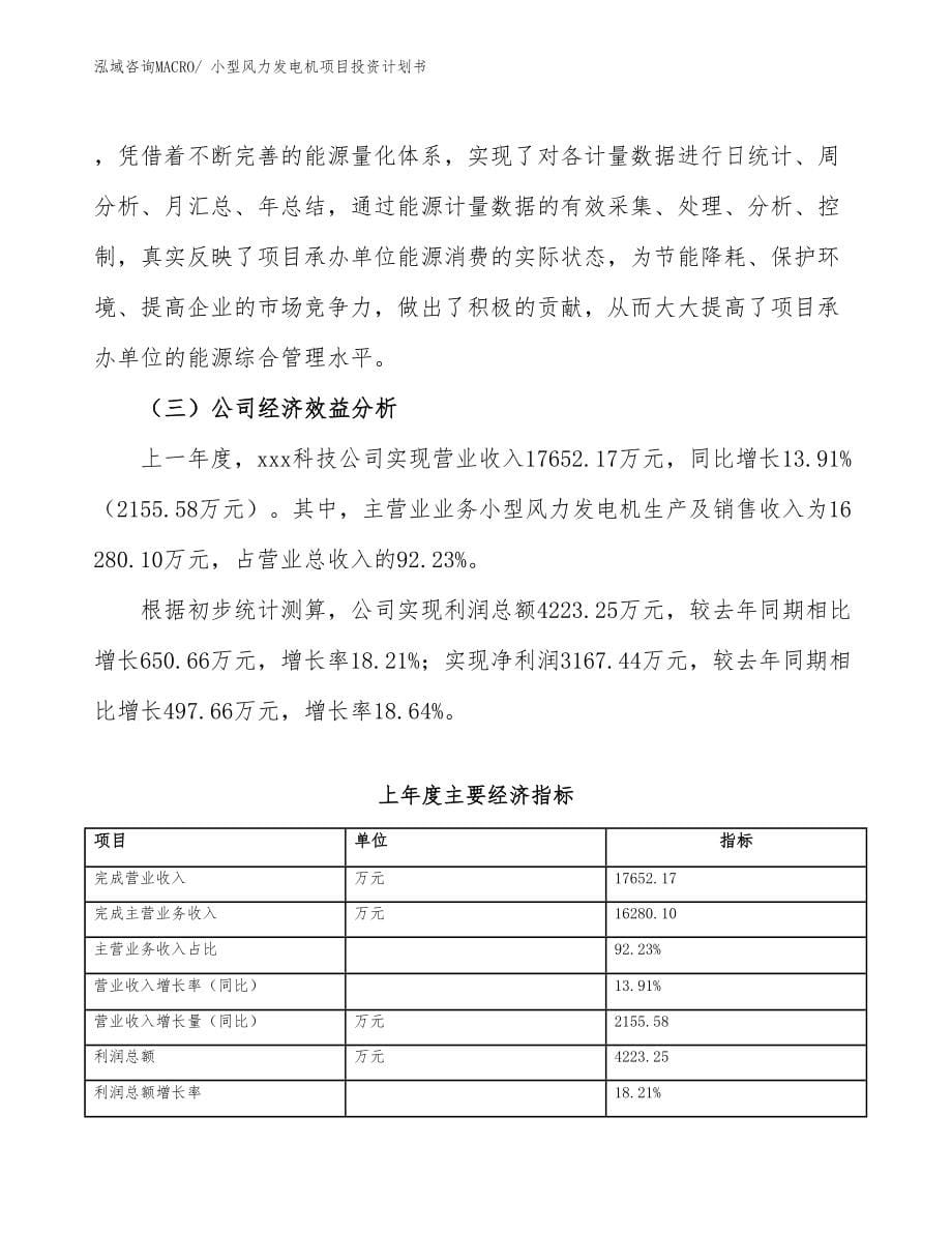 小型风力发电机项目投资计划书_第5页