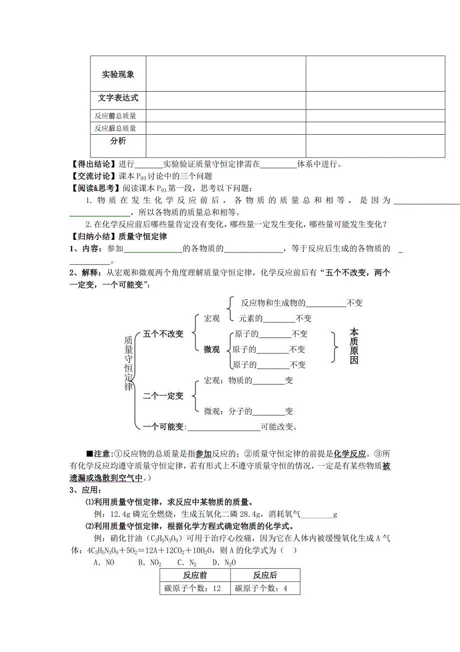 周南中学化学李灿课题1质量守恒定律.doc_第2页