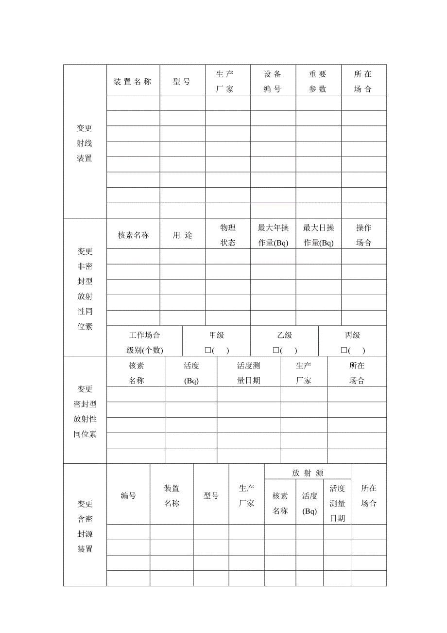 放射诊疗许可证变更法人的申请表_第5页