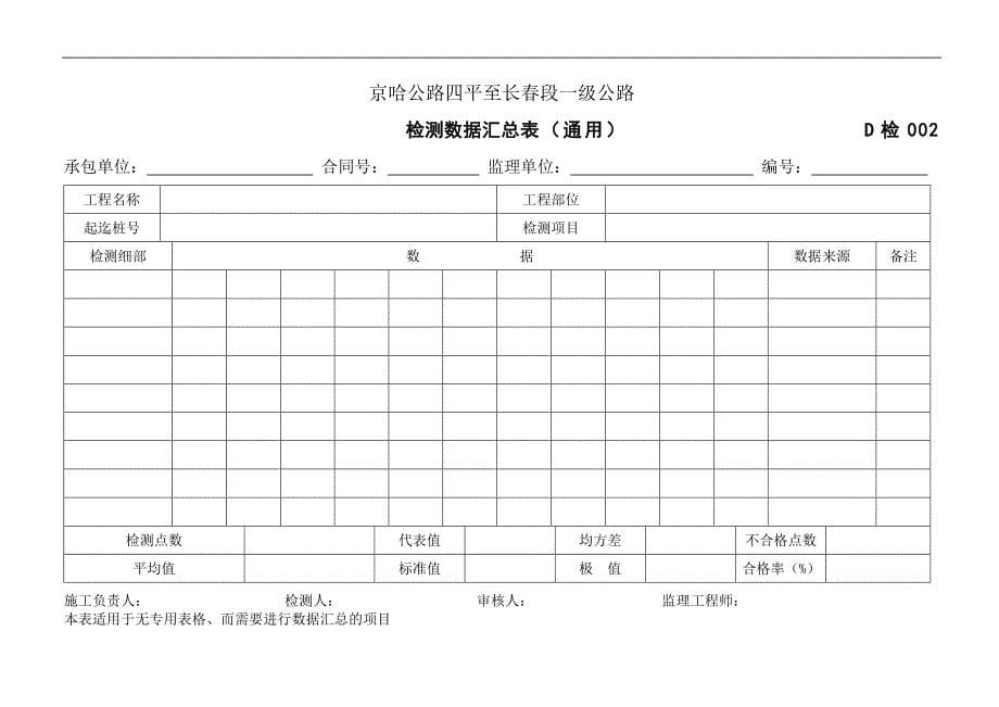 公路资料-现场检测记录文稿表_第5页