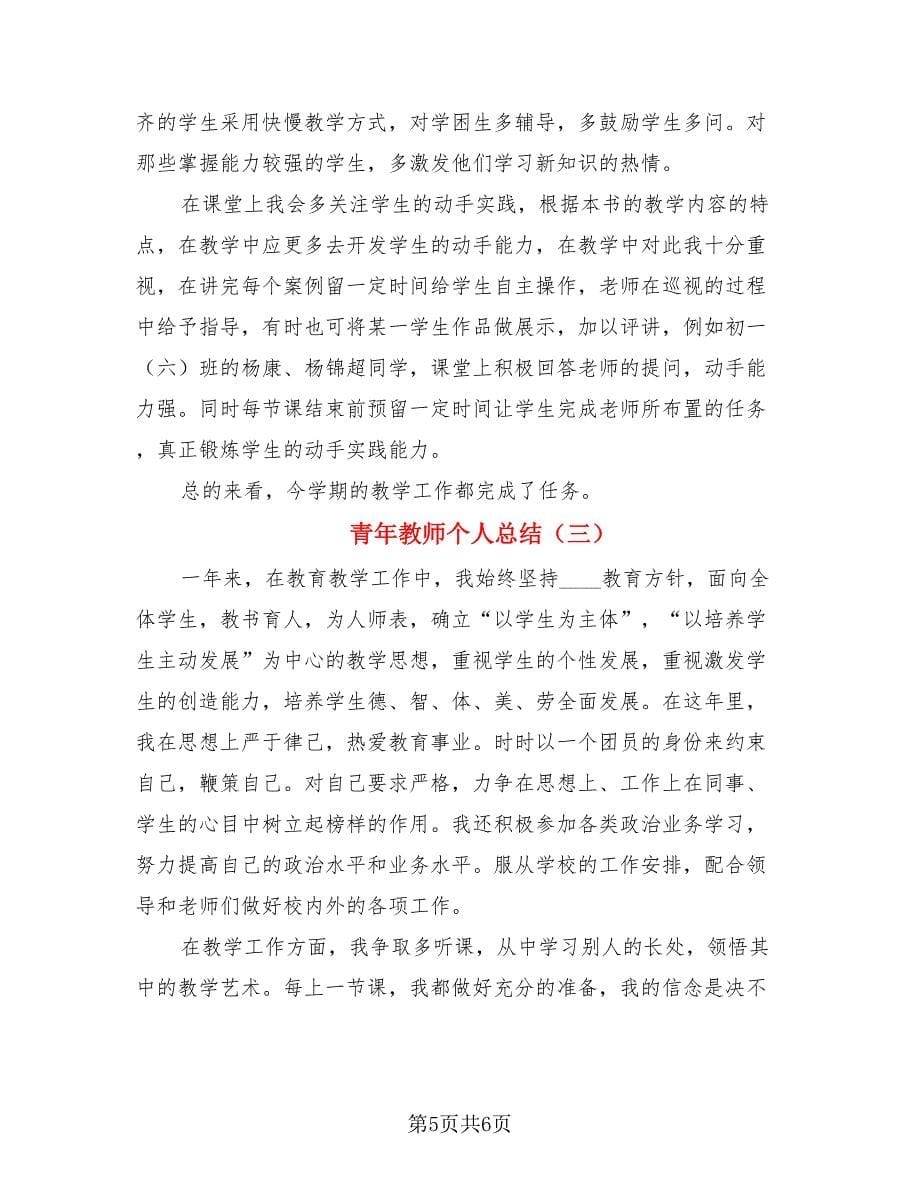 青年教师个人总结（三篇）.doc_第5页