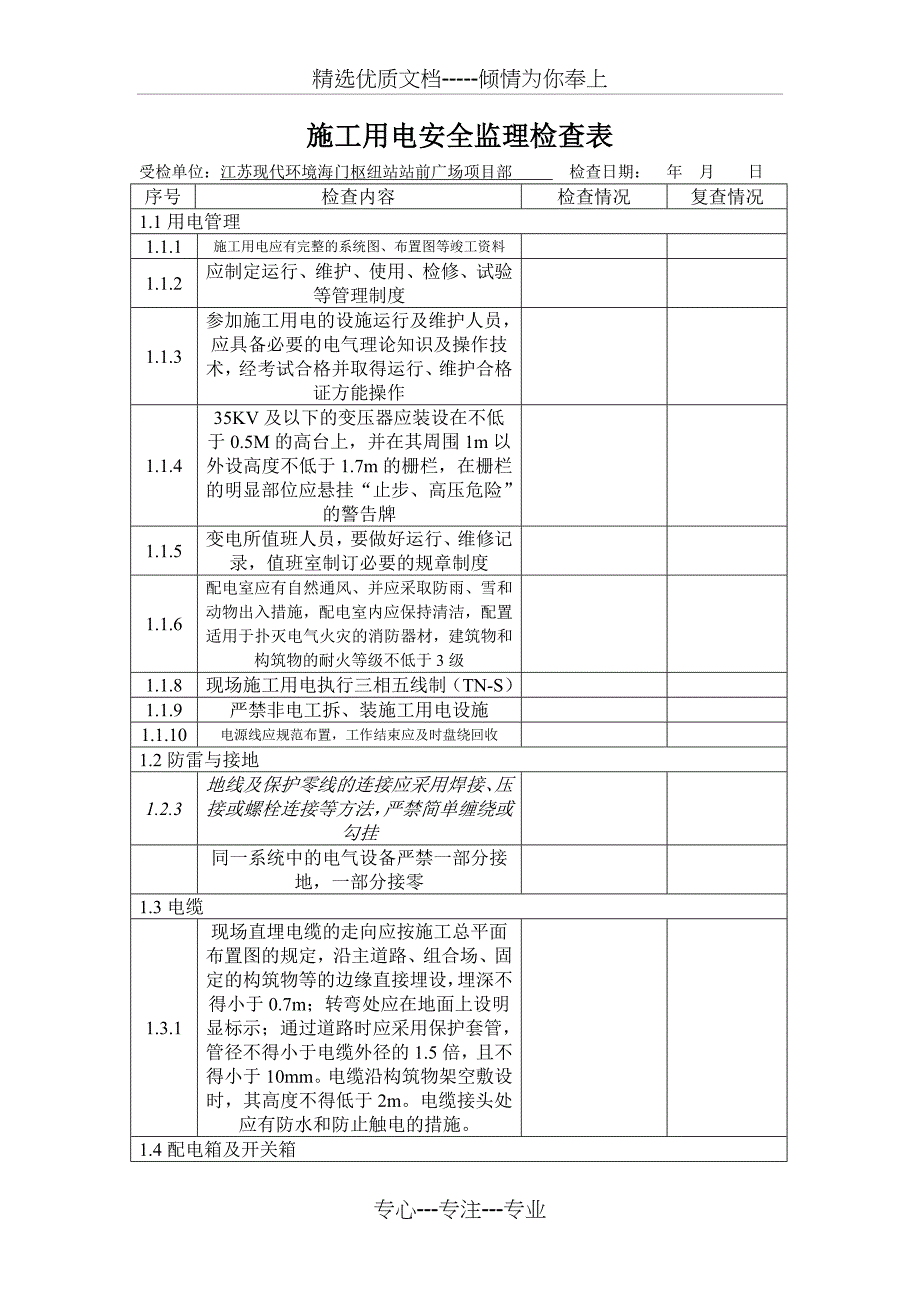 监理安全检查表_第2页