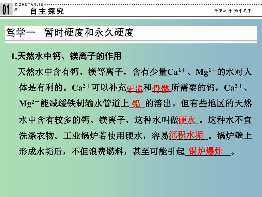 高中化学专题一多样化的水处理技术1.2硬水软化课件苏教版.ppt_第4页